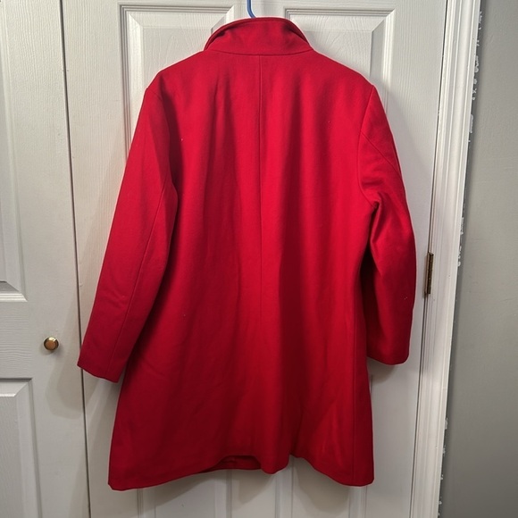 Lands End coat. Red. Zip up. Wool blend. size 16W/P - Picture 5 of 7